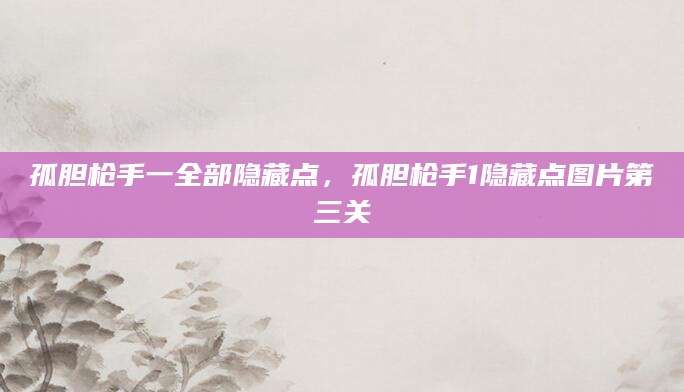 孤胆枪手一全部隐藏点，孤胆枪手1隐藏点图片第三关