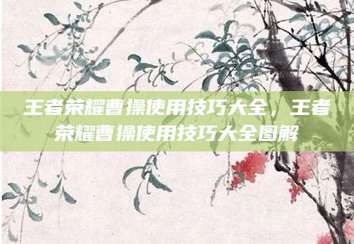 王者荣耀曹操使用技巧大全，王者荣耀曹操使用技巧大全图解