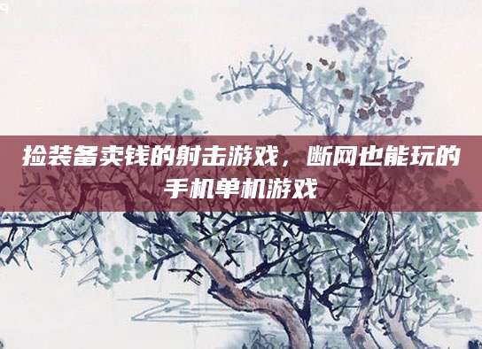 捡装备卖钱的射击游戏，断网也能玩的手机单机游戏
