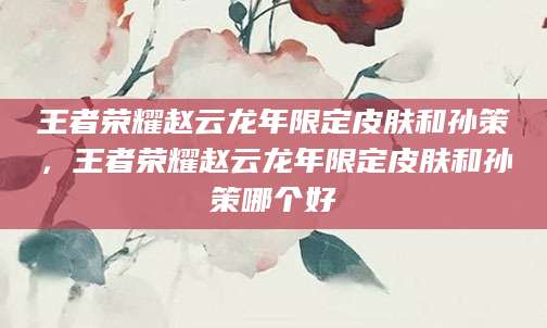 王者荣耀赵云龙年限定皮肤和孙策，王者荣耀赵云龙年限定皮肤和孙策哪个好