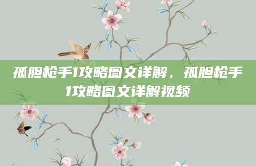 孤胆枪手1攻略图文详解,孤胆枪手1攻略图文详解视频