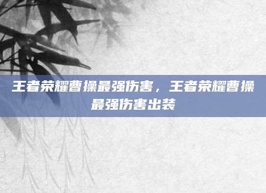 王者荣耀曹操最强伤害，王者荣耀曹操最强伤害出装