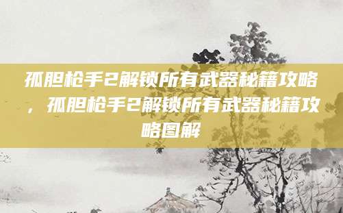 孤胆枪手2解锁所有武器秘籍攻略，孤胆枪手2解锁所有武器秘籍攻略图解