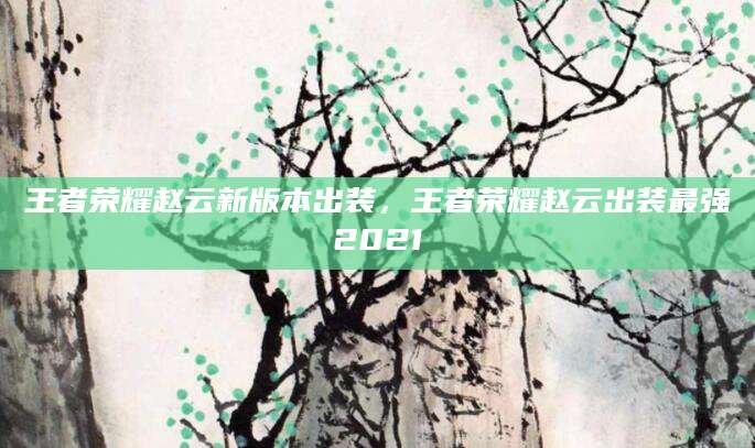 王者荣耀赵云新版本出装，王者荣耀赵云出装最强2021