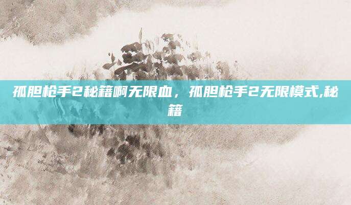 孤胆枪手2秘籍啊无限血，孤胆枪手2无限模式,秘籍